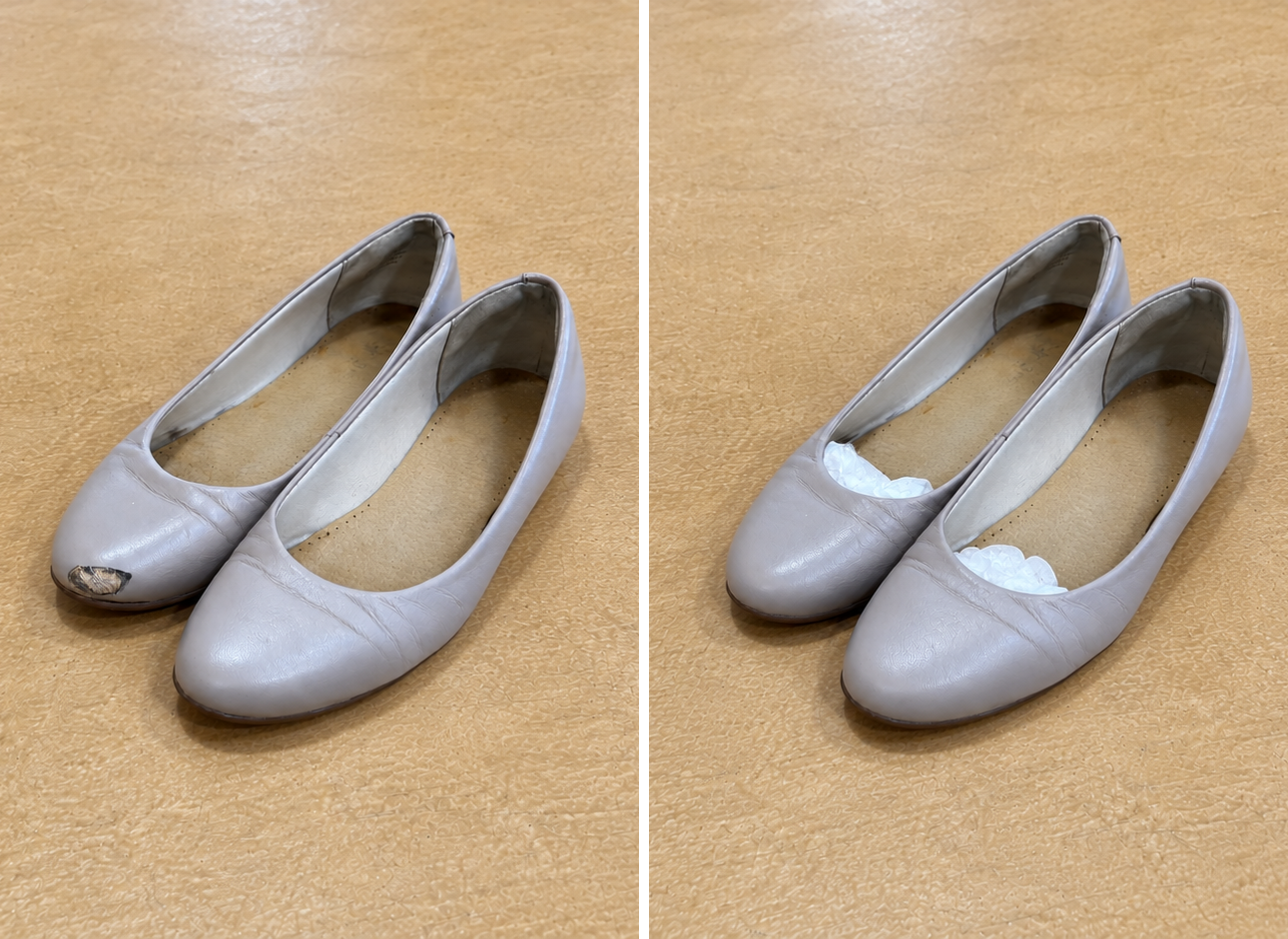 Leather Ballet Flats - Toe Scuff Repair
